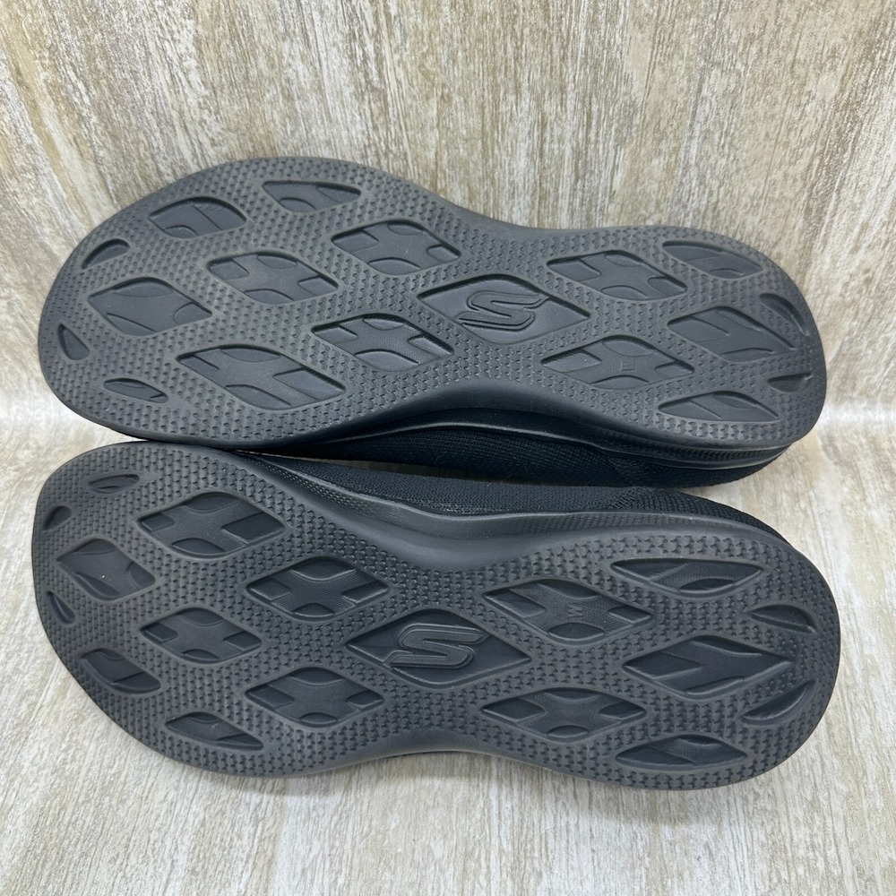 Skechers Goga Mat Lite Knit Ballet Slip-On Shoes Black - Picture 7 of 8